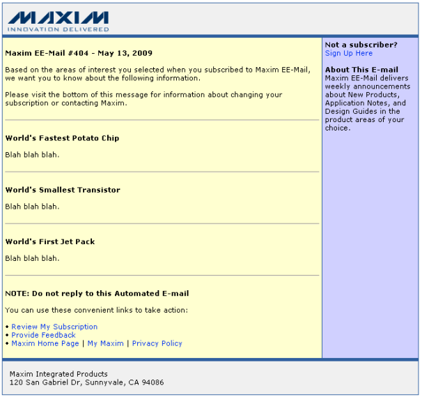 Email-Fundstück Maxim Email-Fundstück Maxim