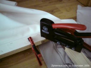 Leinwand bespannen